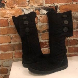 UGG® Classic Cardy Button Detailed Knit Boots